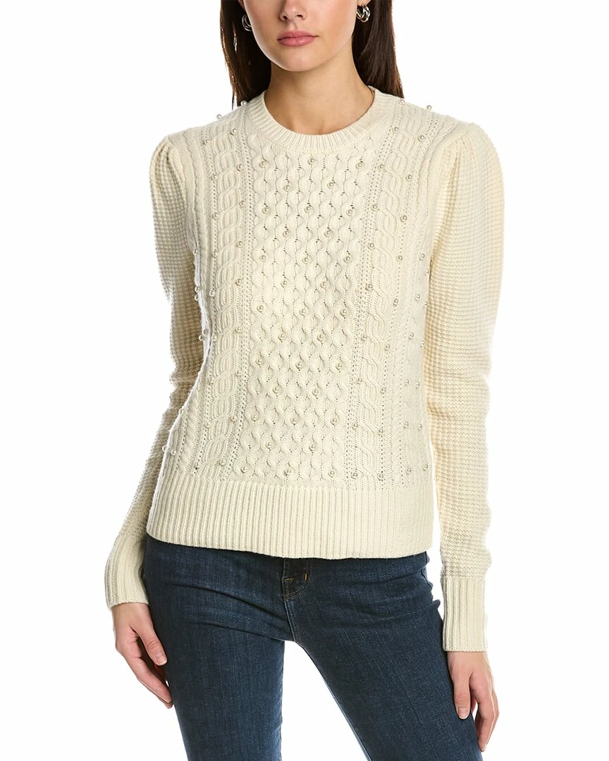 Best reviews of 🔔 Brooks Brothers Aran Pearl Wool-Blend Sweater for 👩 women 🎉