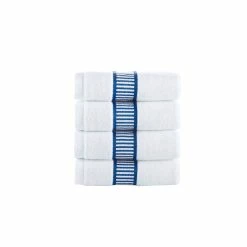 Coupon 💯 Brooks Brothers Fancy Border 4 pcs Wash Towels 💯