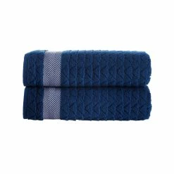 Best Sale 👏 Brooks Brothers Herringbone 2 pcs Bath Towels 🥰