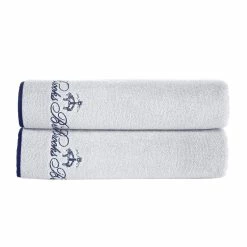 Best Sale 🛒 Brooks Brothers Contrast Frame 2 pcs Bath Sheets 😉