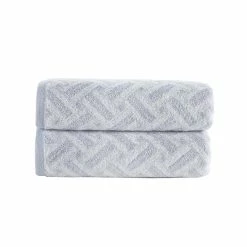 Flash Sale 😀 Brooks Brothers Criss Cross Stripe 2 pcs Bath Towels 👏