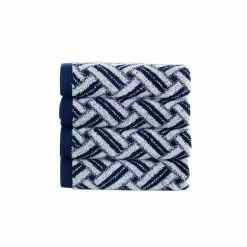 Discount 🔥 Brooks Brothers Criss Cross Stripe 4 pcs Hand Towels 💯