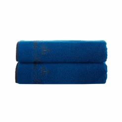 Wholesale 🛒 Brooks Brothers Contrast Frame 2 pcs Bath Towels 😀