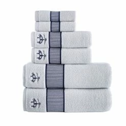 Hot Sale ๐งจ Brooks Brothers Fancy Border 6 pcs Towel Set ๐