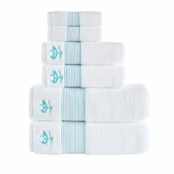 Brand new 🤩 Brooks Brothers Rope Stripe Border 6 pcs Towel Set 😍