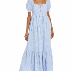 Budget 🛒 Brooks Brothers Seersucker Maxi 👗 Dress for 👩 women 🎁