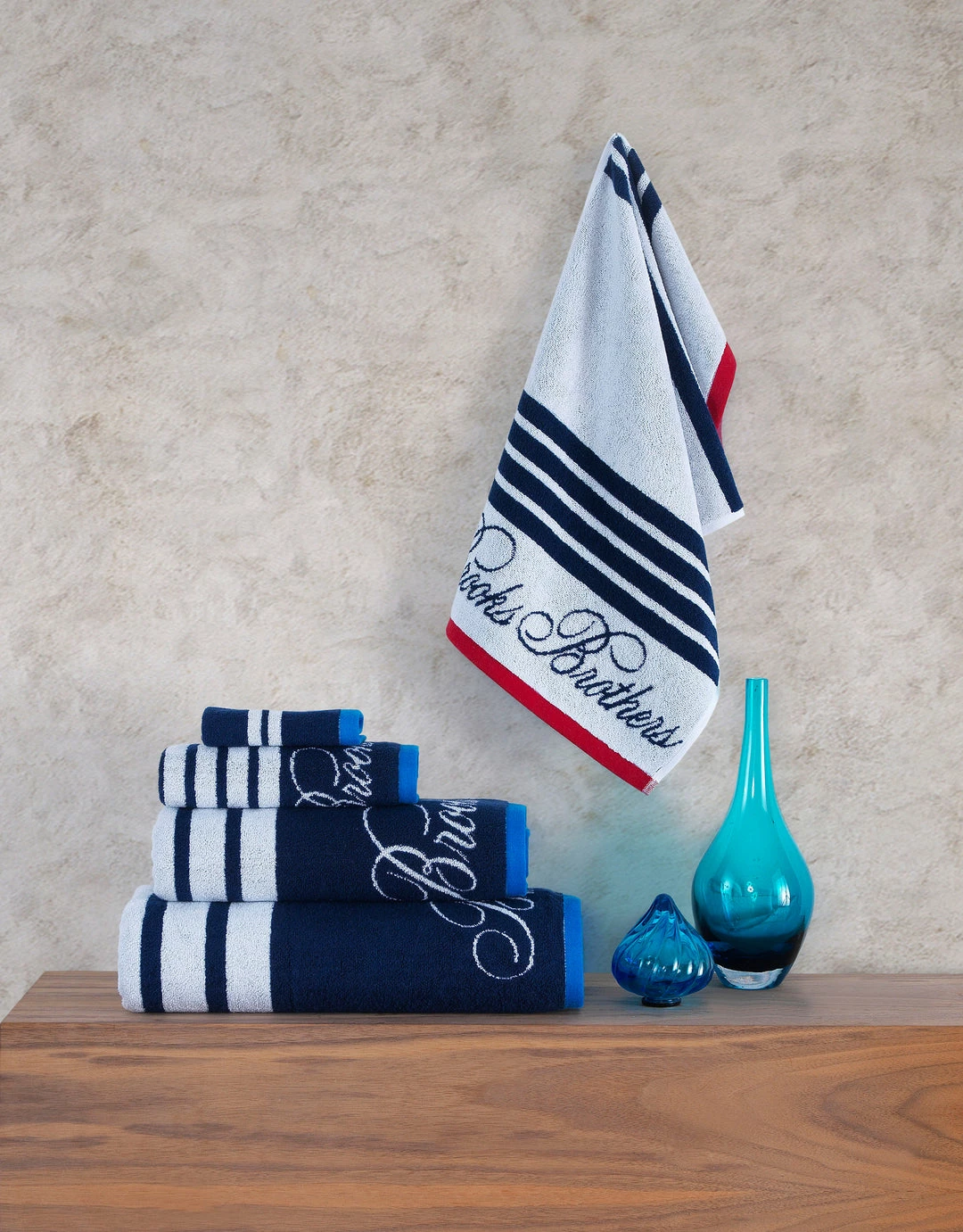 Outlet ๐ Brooks Brothers Nautical Blanket Stripe Shower Curtain ๐ - Image 2