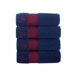 Deals 👏 Brooks Brothers Fancy Border 4 pcs Hand Towels 🔔