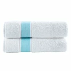 Brand new 🤩 Brooks Brothers Ottoman Rolls 2 pcs Bath Sheets ❤️