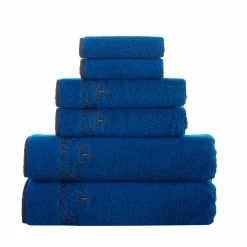 Wholesale ✨ Brooks Brothers Contrast Frame 6 pcs Towel Set 👏